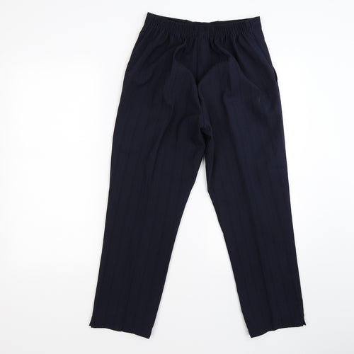 Preworn Womens Blue Striped  Trousers  Size 12 L24 in
