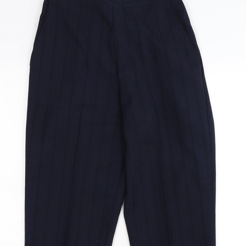 Preworn Womens Blue Striped  Trousers  Size 12 L24 in
