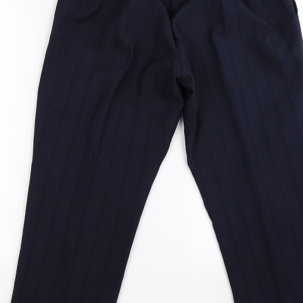 Preworn Womens Blue Striped  Trousers  Size 12 L24 in
