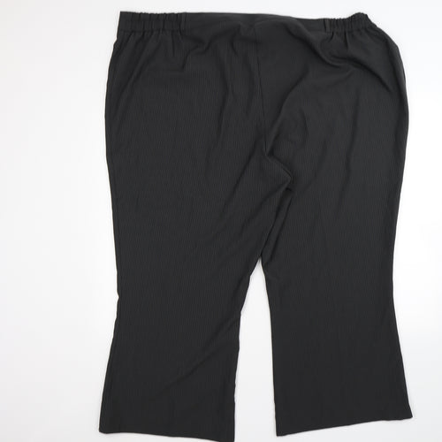 evie Womens Grey Striped  Trousers  Size 32 L25 in