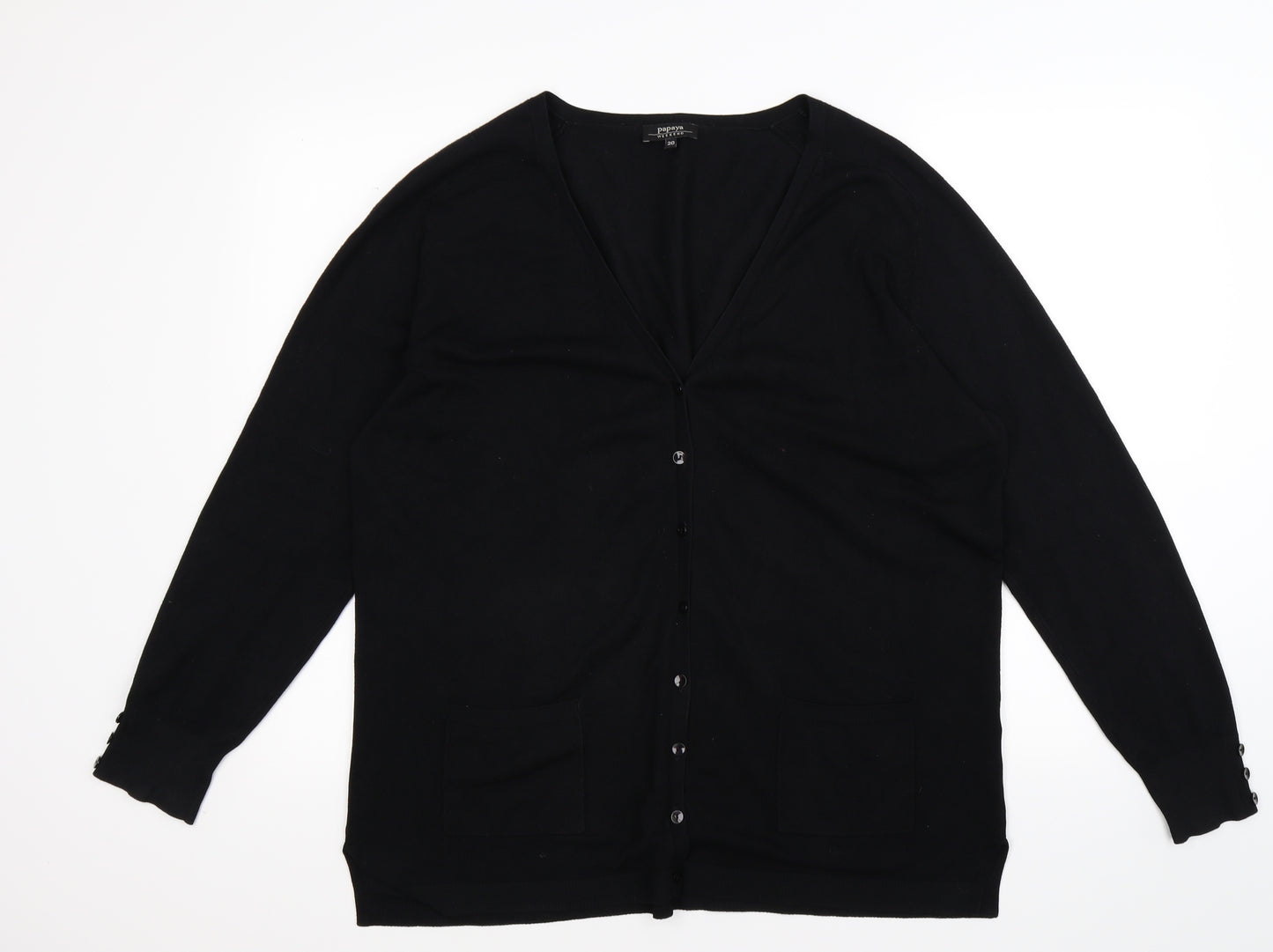 Papaya Womens Black   Cardigan Jumper Size 20