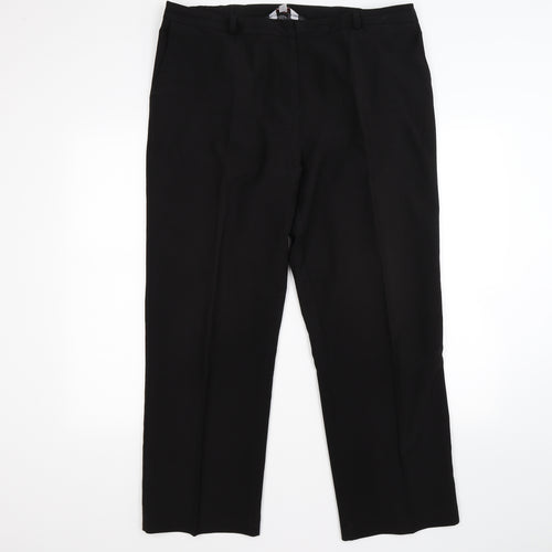 Essential Collection Womens Black   Trousers  Size 16 L27 in - work office