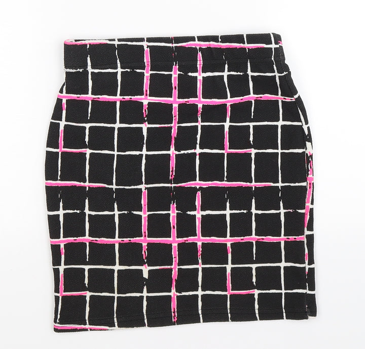 Select Womens Black Check Knit Straight & Pencil Skirt Size 6