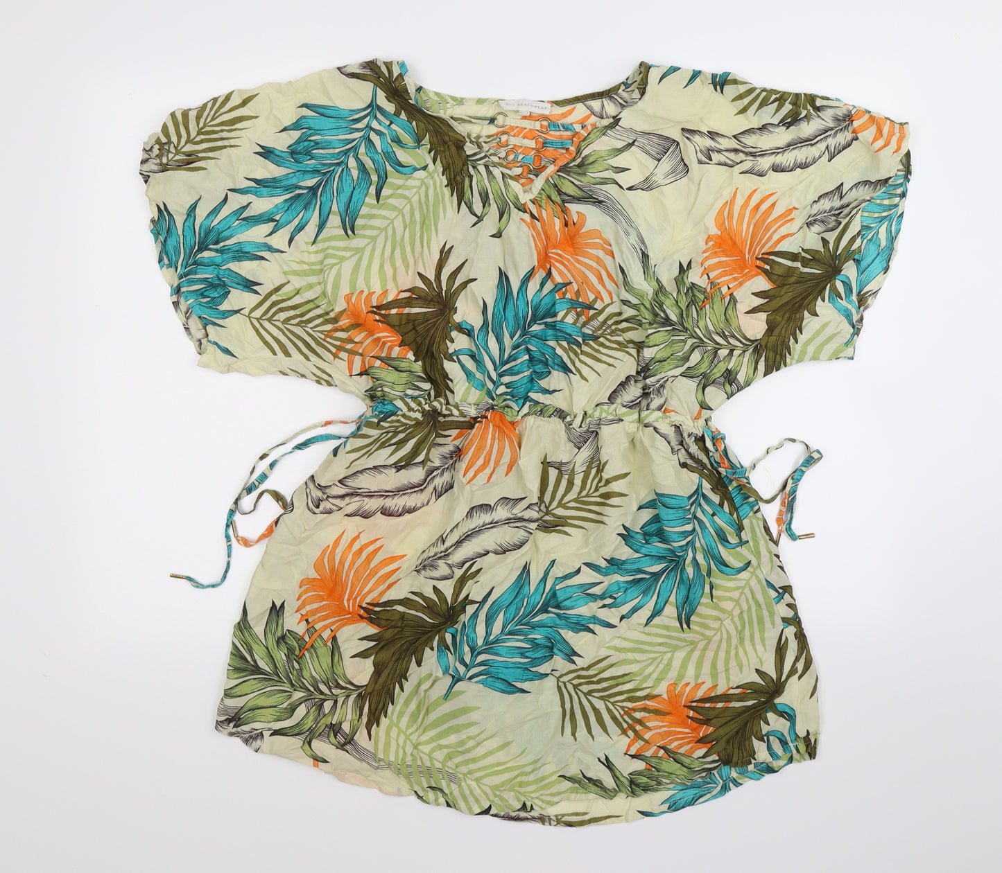 NEXT Womens Beige Floral  Kaftan  Size 12  - beach wear