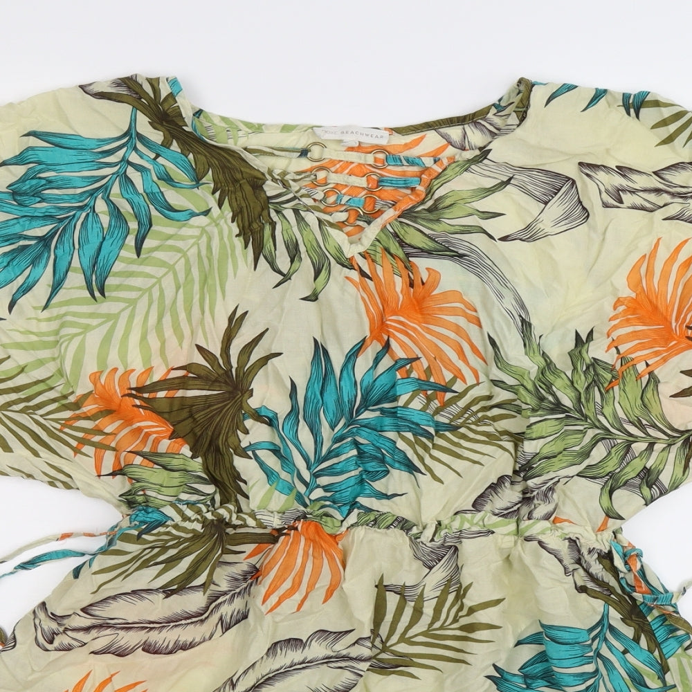 NEXT Womens Beige Floral  Kaftan  Size 12  - beach wear