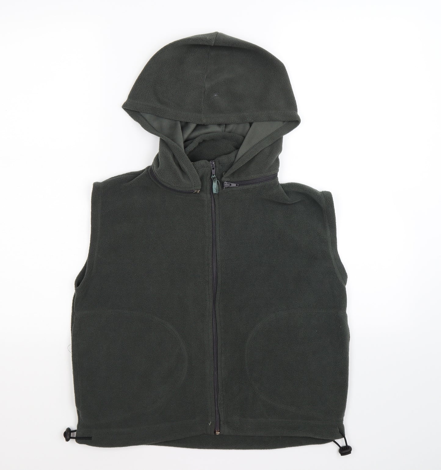 e-2e Womens Green  Fleece Gilet Coat Size M