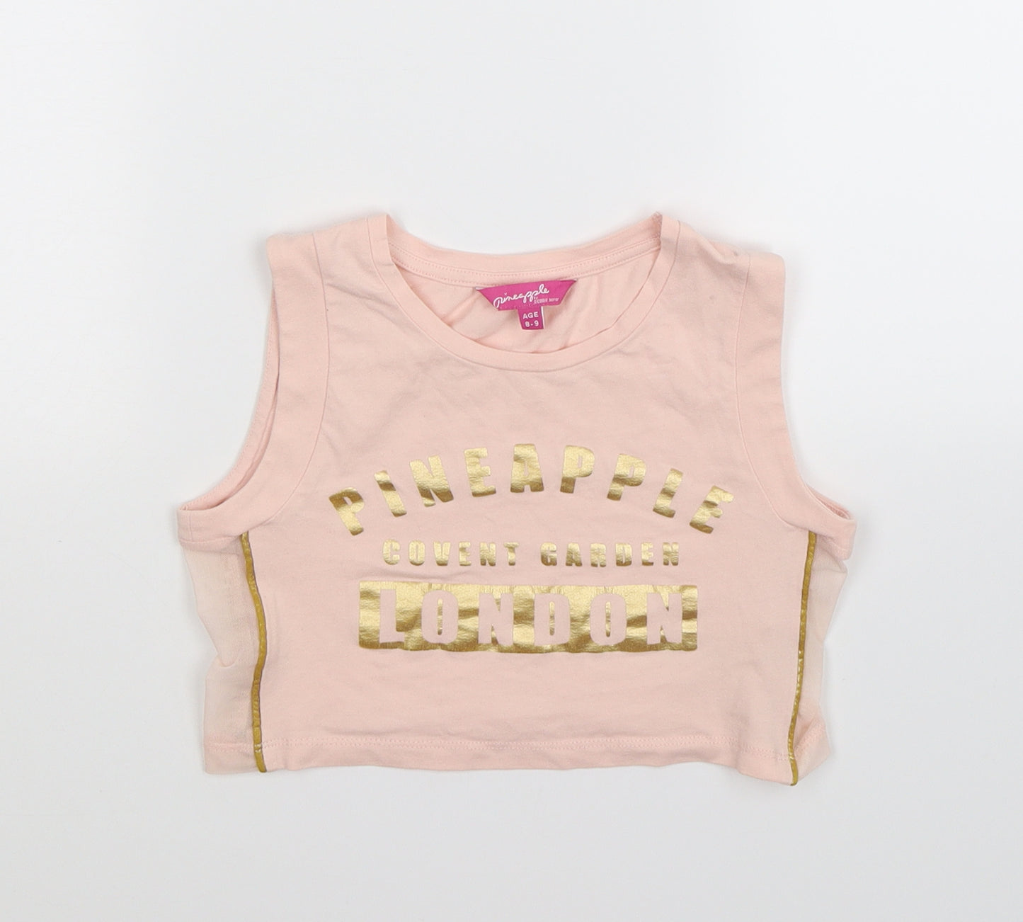 Pineapple Girls Pink   Cropped Tank Size 8-9 Years