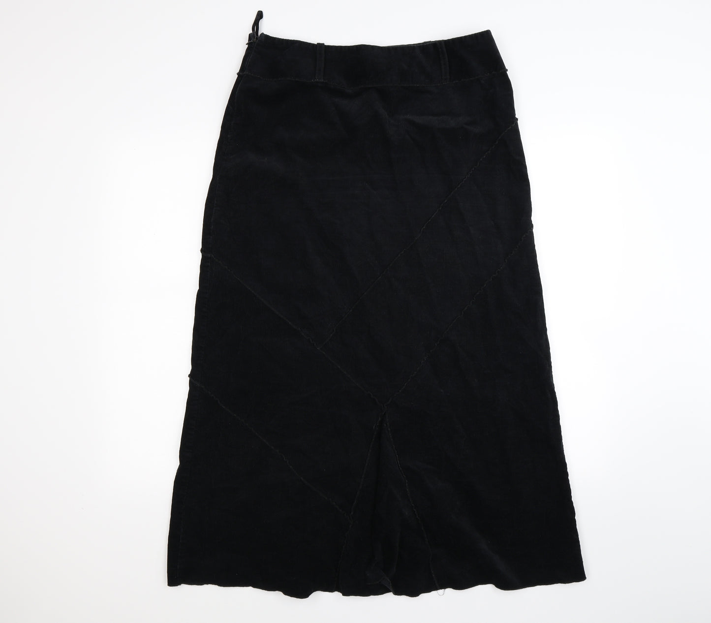 Per Una Womens Black Striped Corduroy A-Line Skirt Size 14