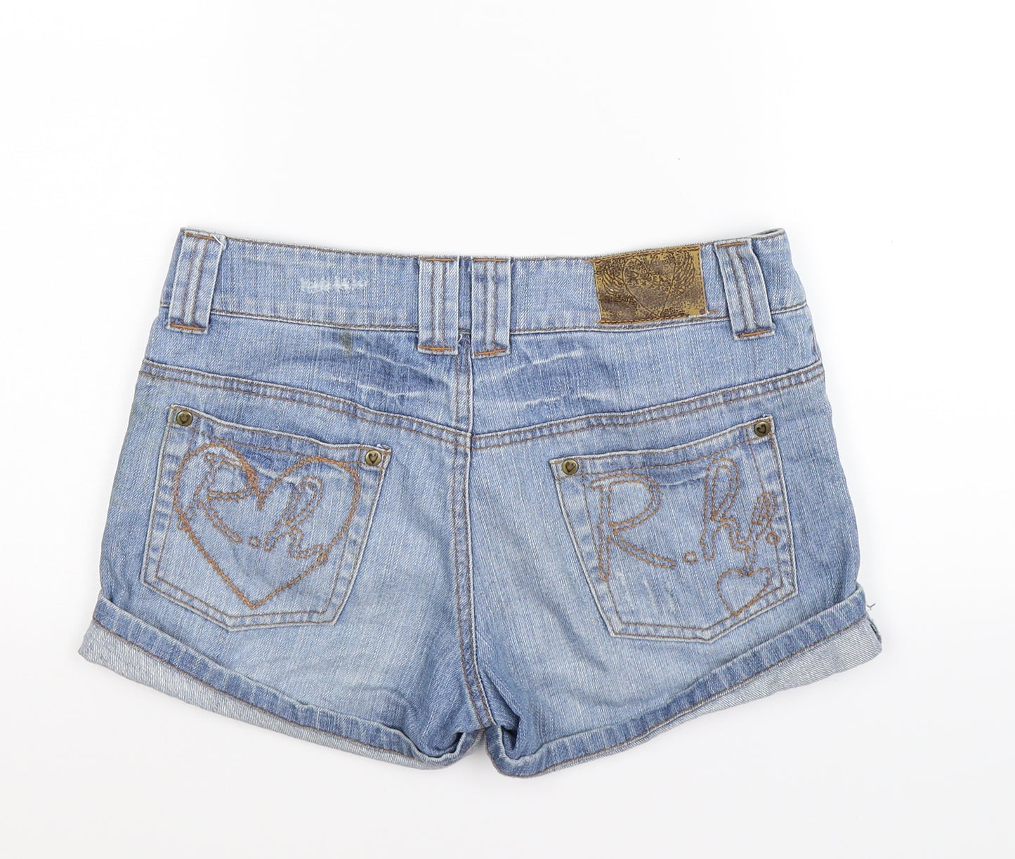 Red Herring Womens Blue  Denim Cut-Off Shorts Size 14