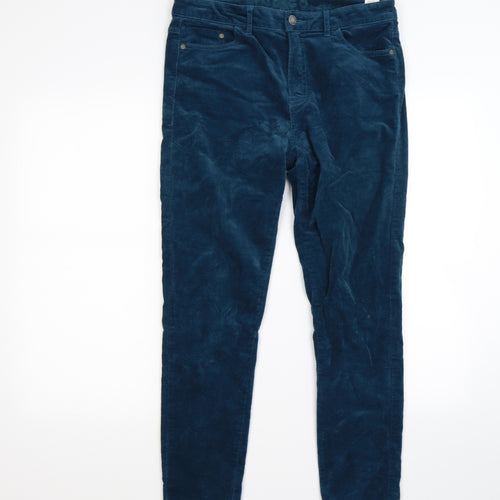 Indigo Womens Blue  Corduroy Skinny Jeans Size 12 L28 in - cords