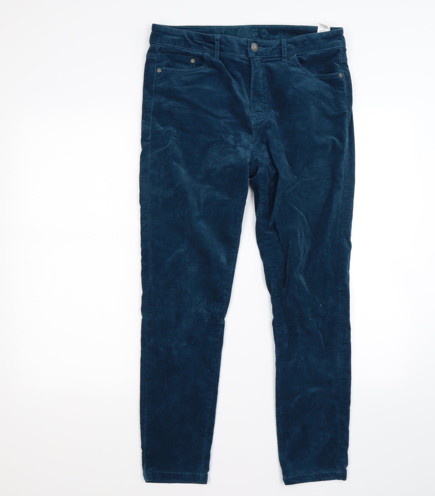 Indigo Womens Blue  Corduroy Skinny Jeans Size 12 L28 in - cords