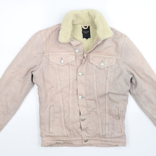 New Look Mens Beige  Denim Jacket  Size S