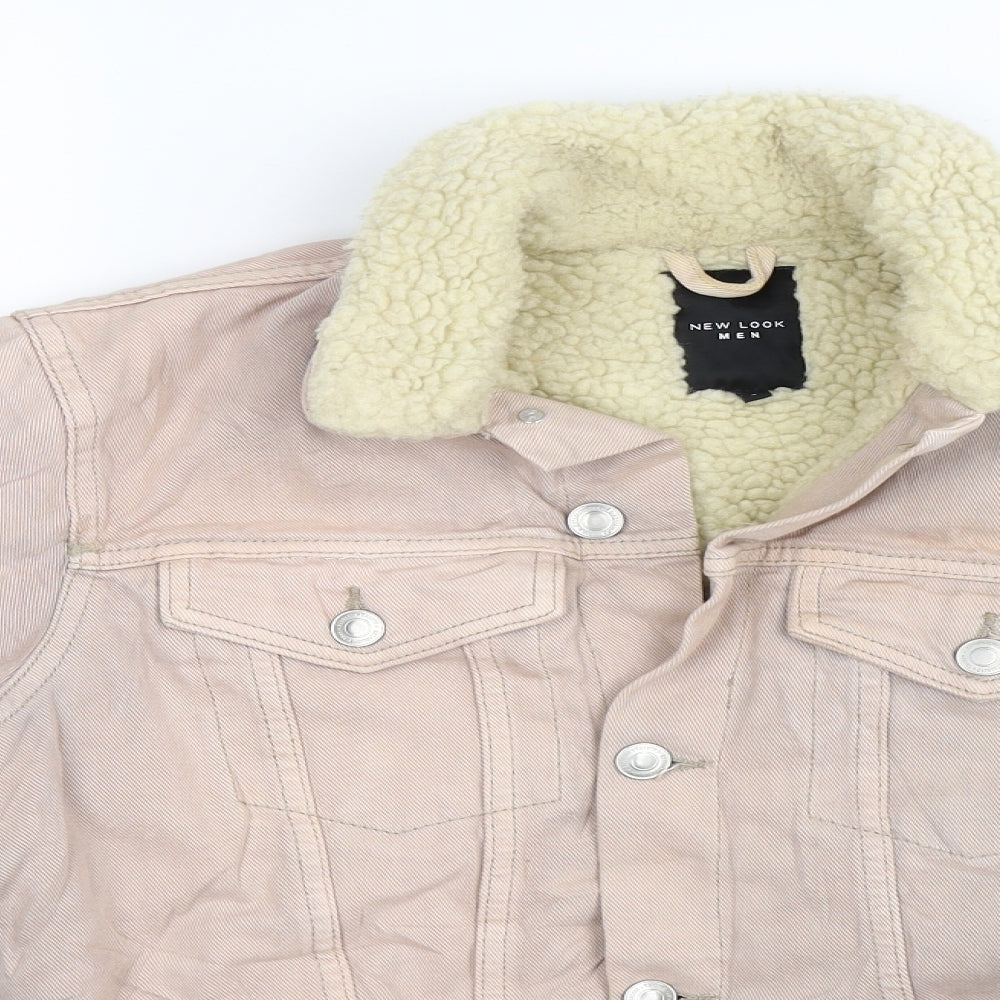 New Look Mens Beige  Denim Jacket  Size S