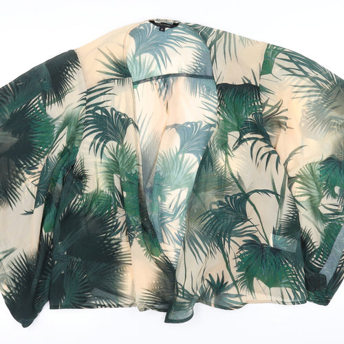 River Island Womens Green Floral  Kimono Blouse Size 8
