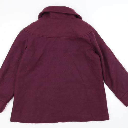 Anne De Lancay Womens Purple   Jacket Coat Size 14