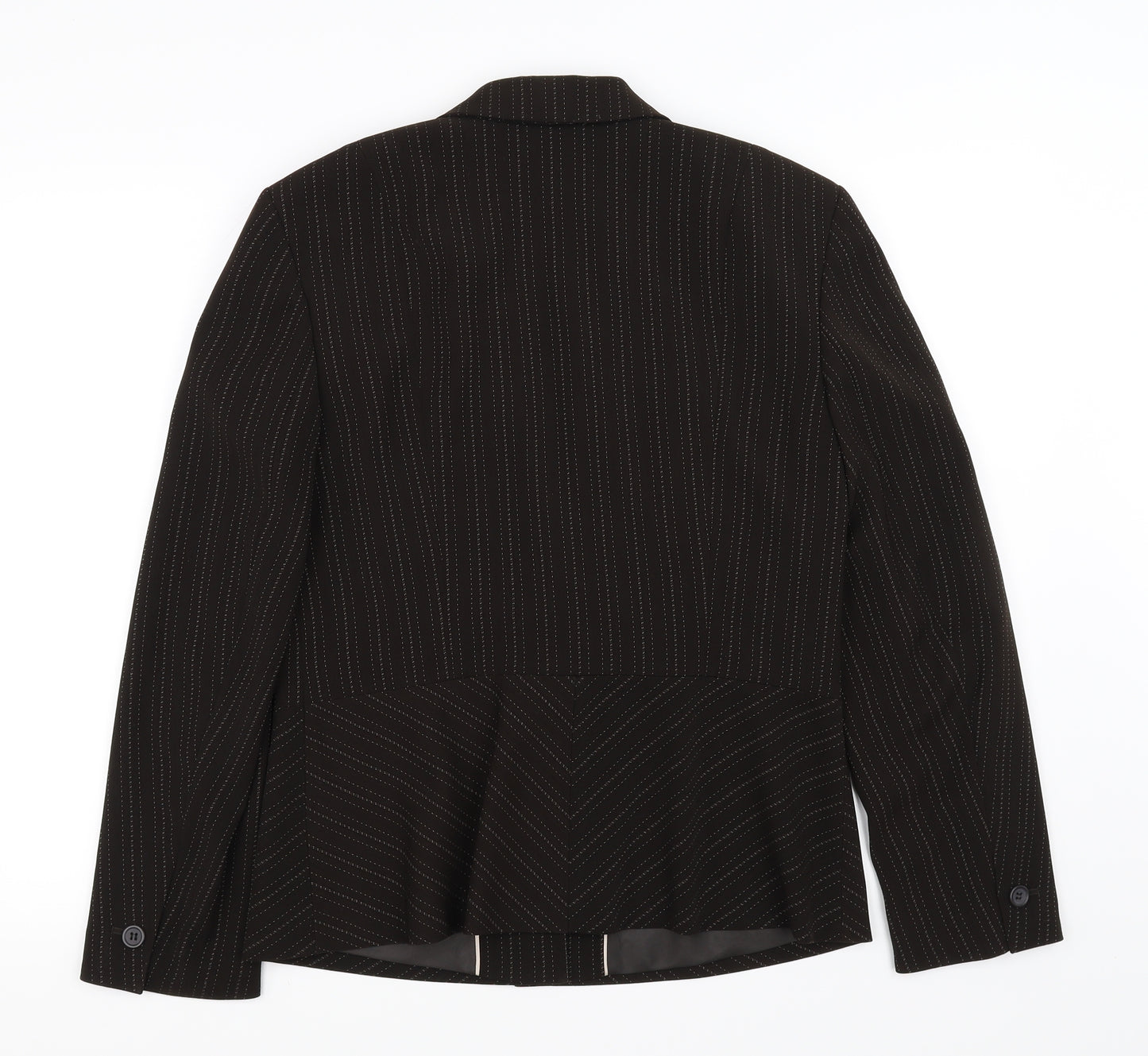 NEXT Womens Brown Striped  Jacket Blazer Size 14
