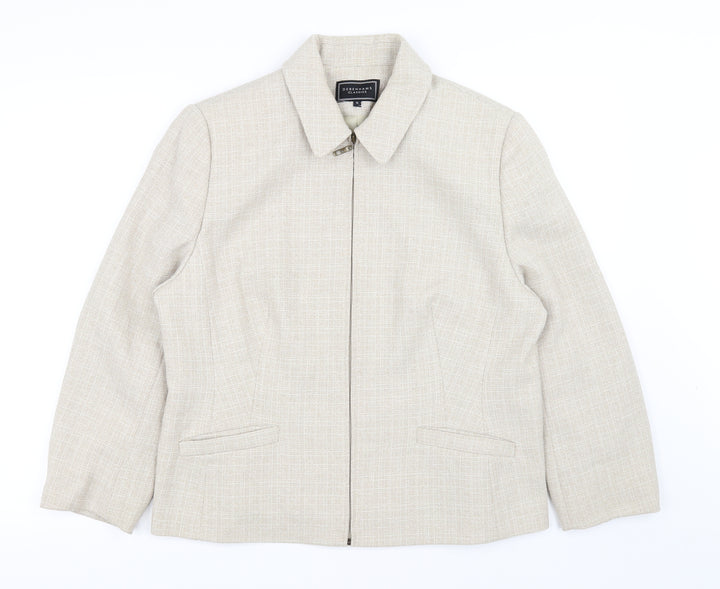 Debenhams Womens Beige Jacket Coat Size 16