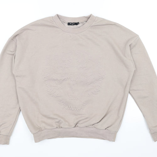 Eight paris Womens Beige   Pullover Jumper Size S  - embossed