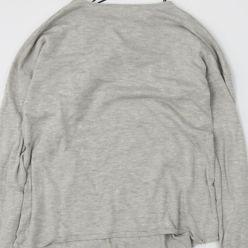 H&M Womens Grey  Knit Cardigan Jumper Size 6