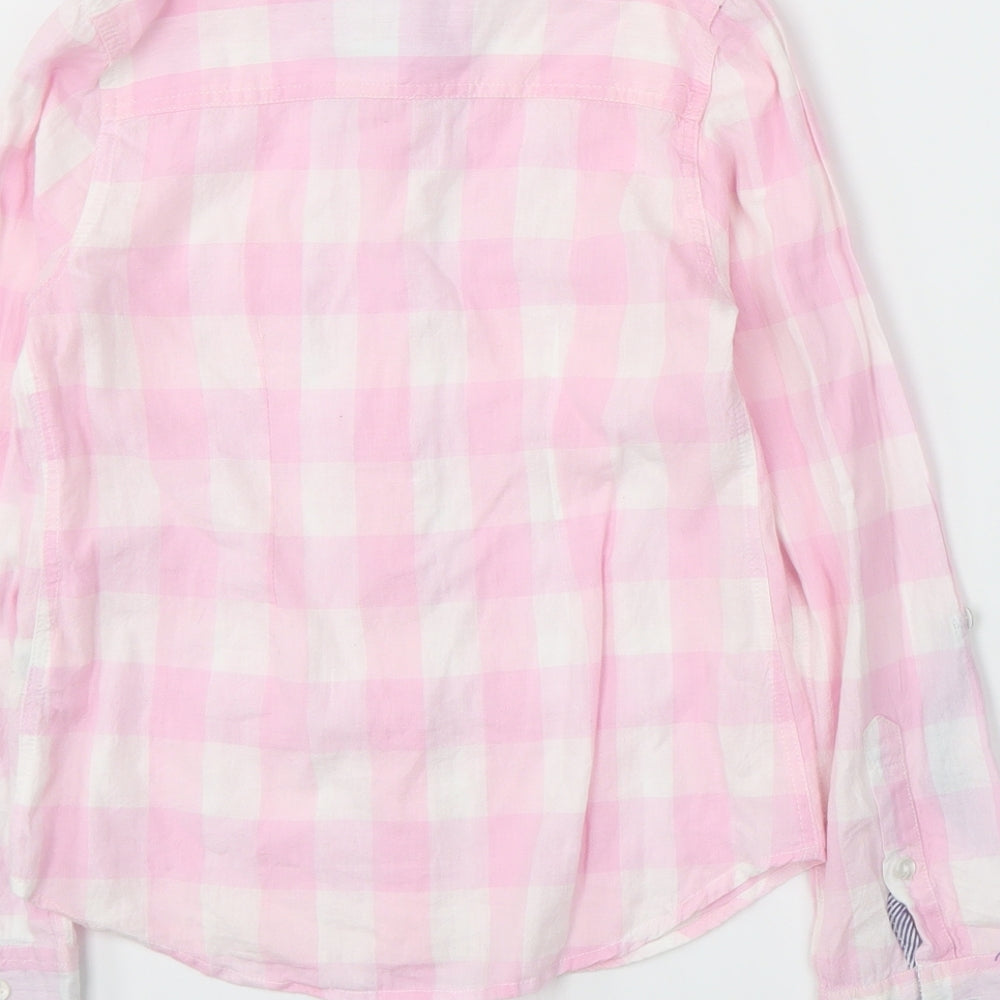 Young Dimension Girls Pink Check  Basic Button-Up Size 11-12 Years