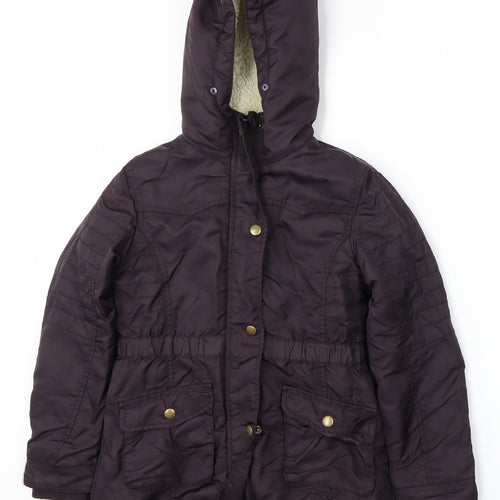 Nutmeg Girls Purple   Parka Coat Size 9-10 Years