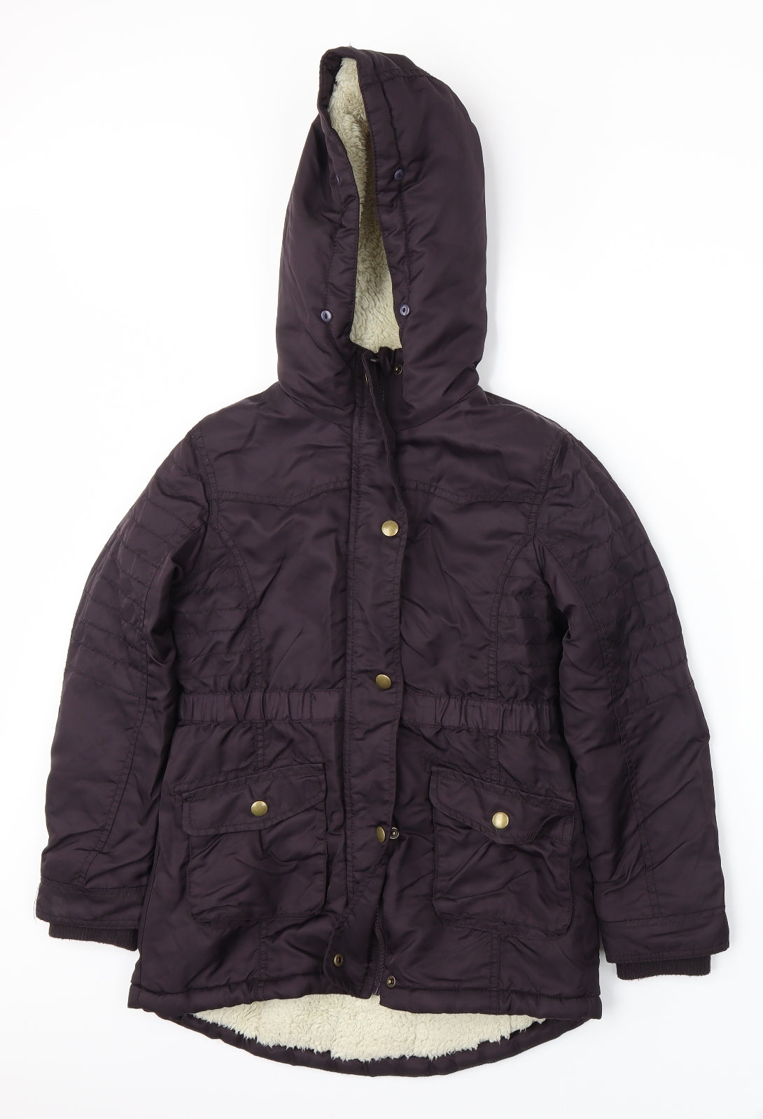 Nutmeg Girls Purple   Parka Coat Size 9-10 Years