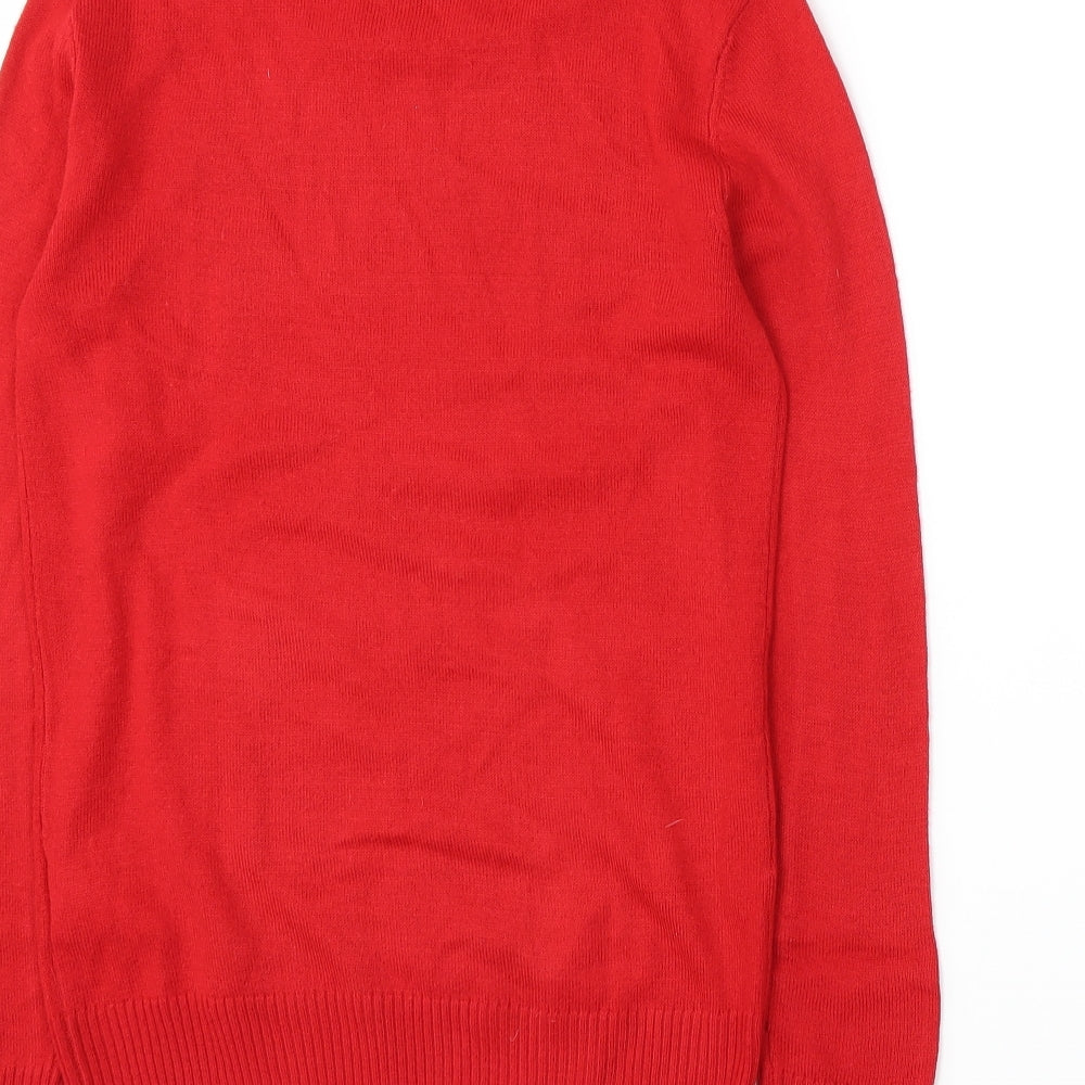 H&M Boys Red  Knit Pullover Jumper Size 12-13 Years