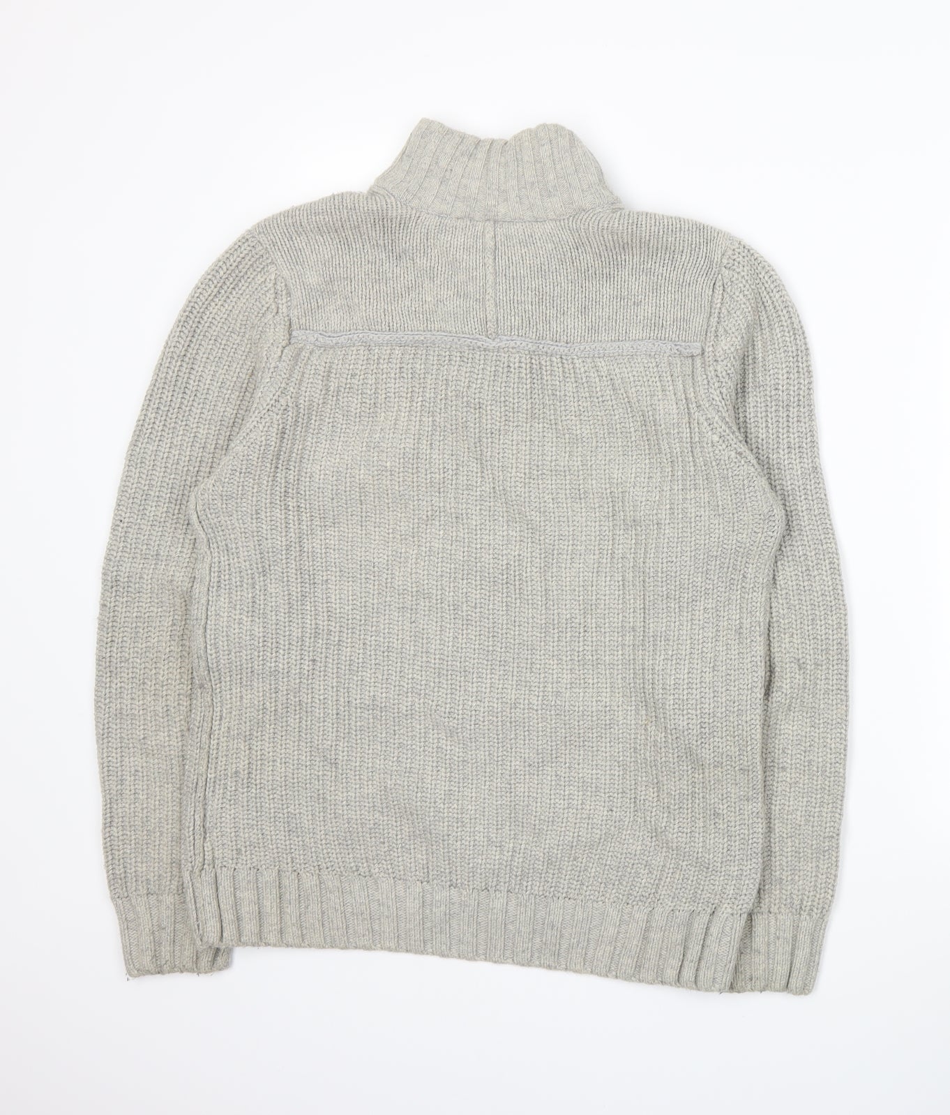 Ted Baker Mens Grey  Knit Henley Jumper Size M
