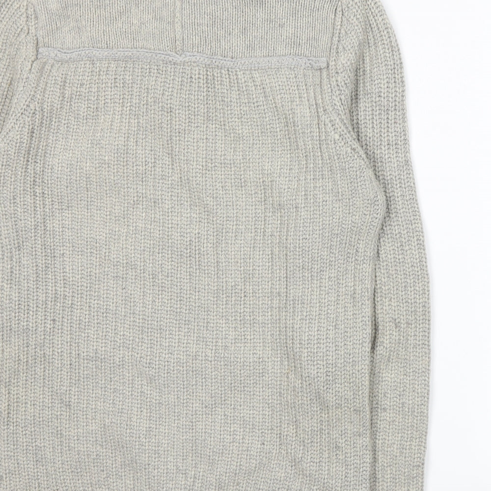 Ted Baker Mens Grey  Knit Henley Jumper Size M