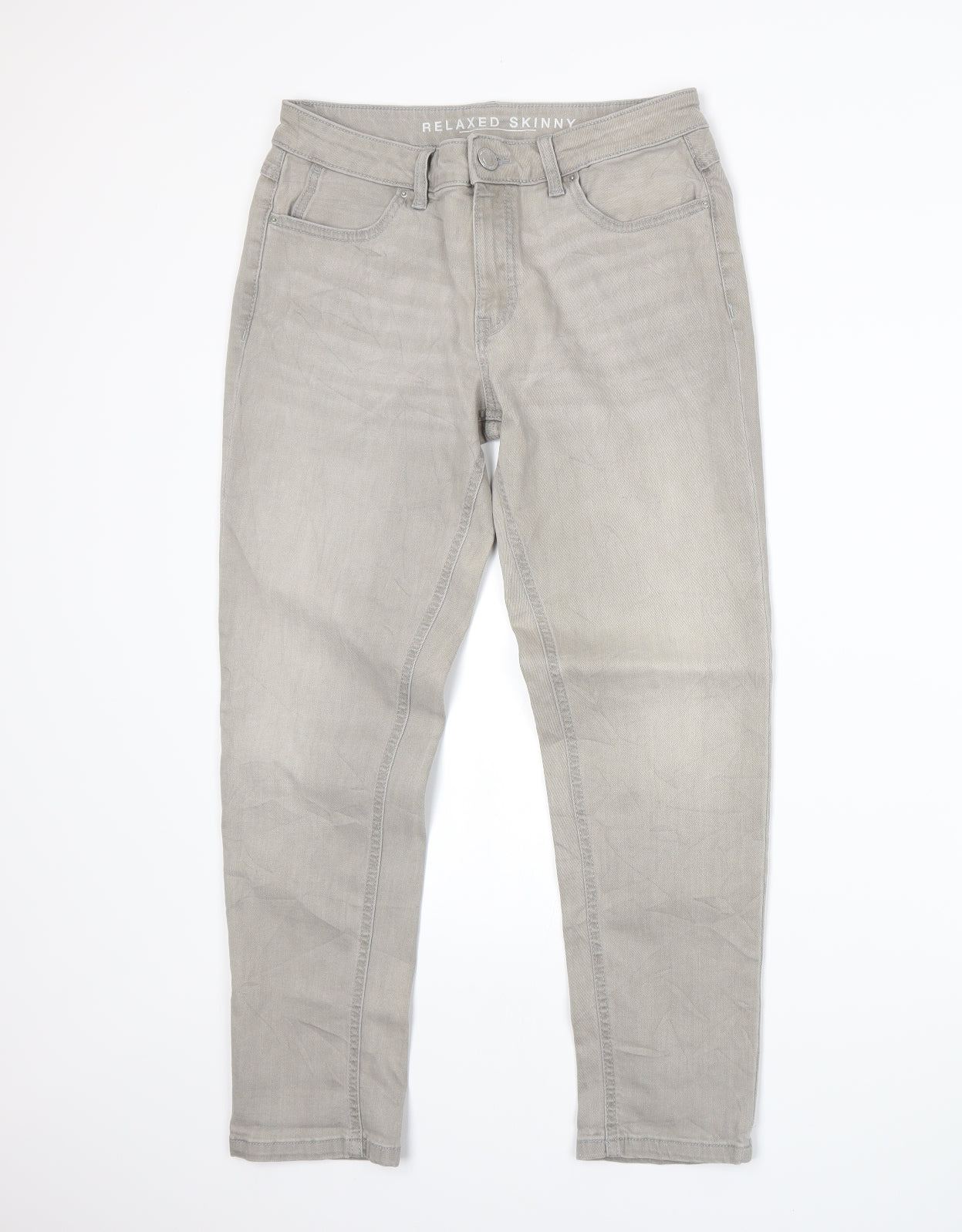 Marks and Spencer Womens Grey  Denim Skinny Jeans Size 10 L25 in