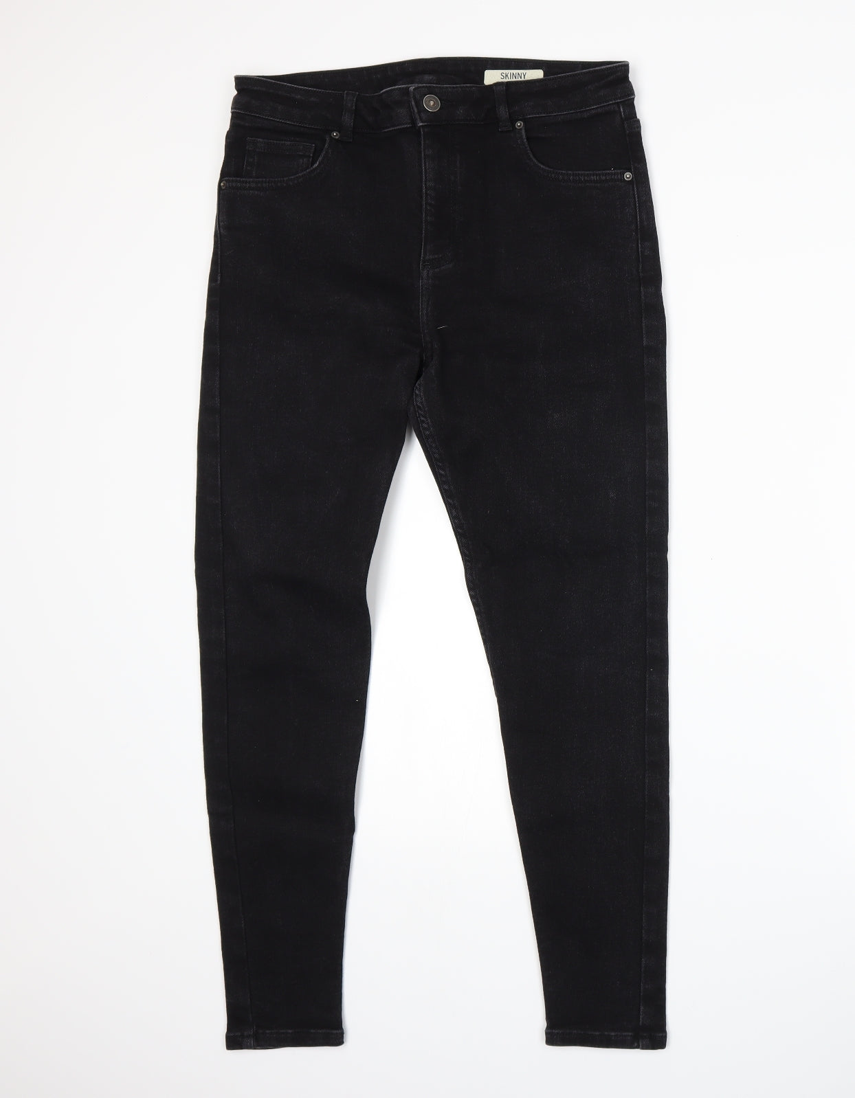 Marks and Spencer Womens Black  Denim Skinny Jeans Size 14 L26 in