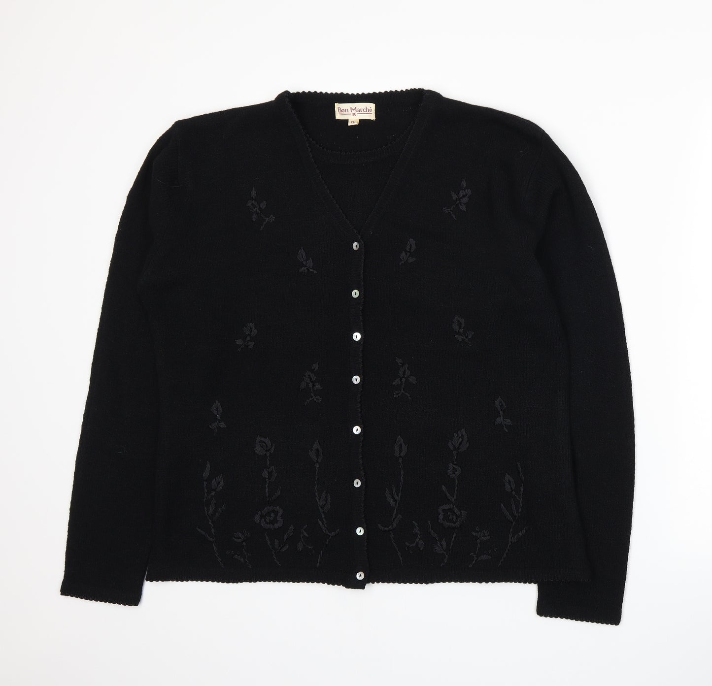 Bonmarché Womens Black  Knit Cardigan Jumper Size XL