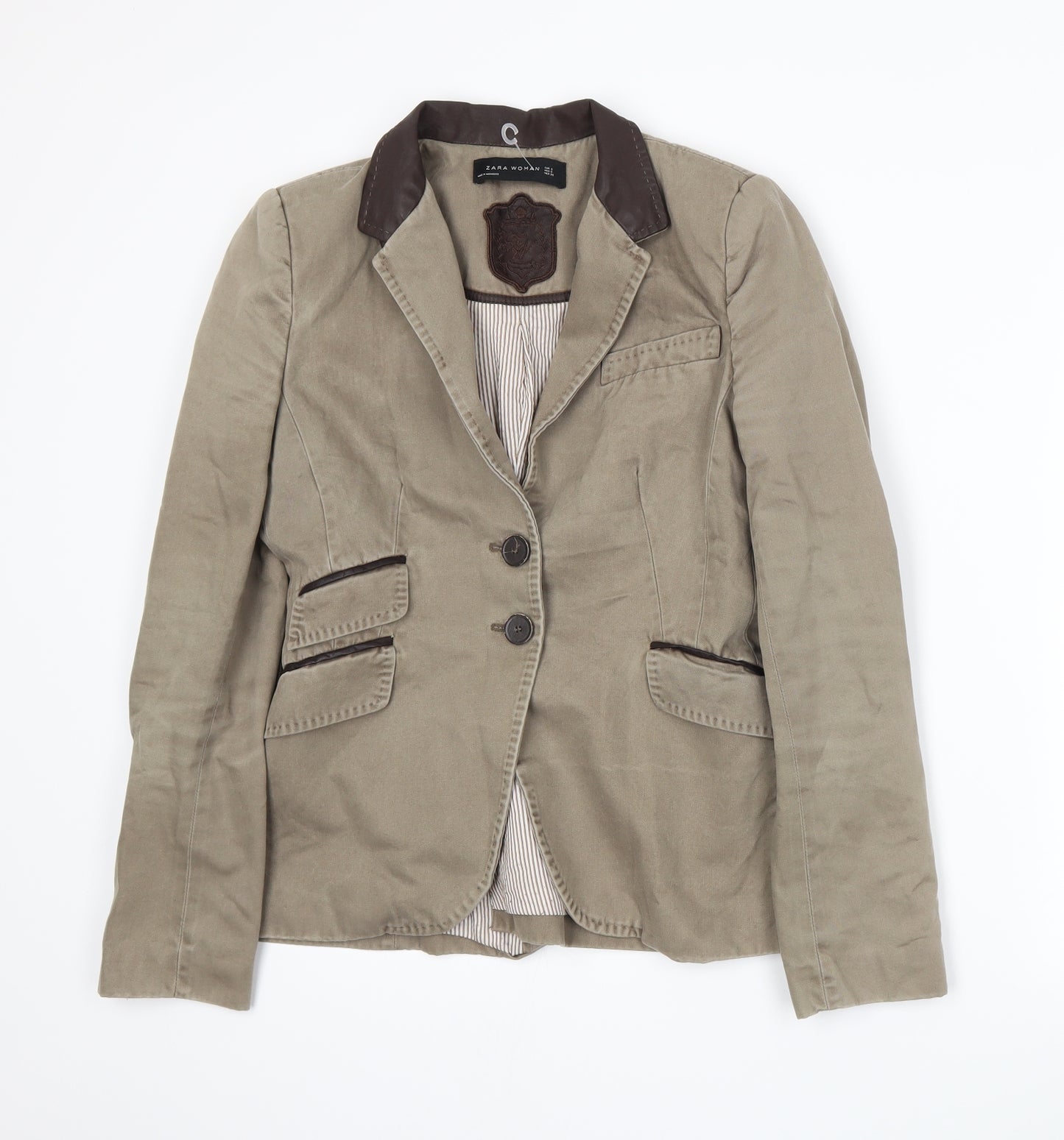 Zara Womens Beige   Jacket Suit Jacket Size S