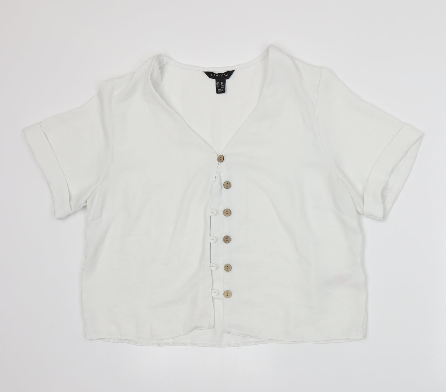 New Look Womens White   Basic Blouse Size 14