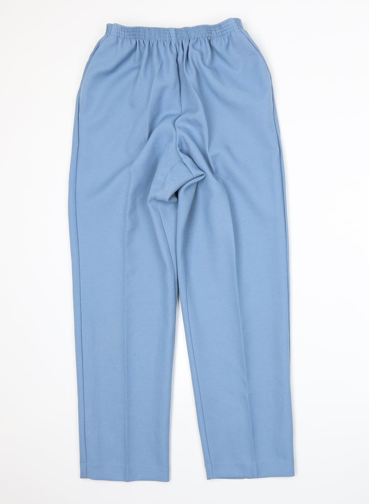 Alfred Dunner Womens Blue Trousers Size 8 L25 in