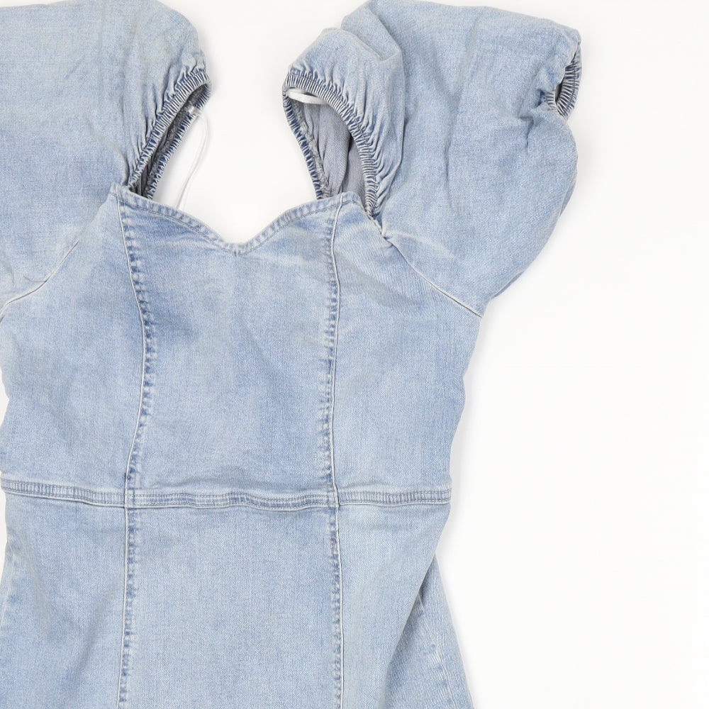 River Island Womens Blue  Denim A-Line  Size 16