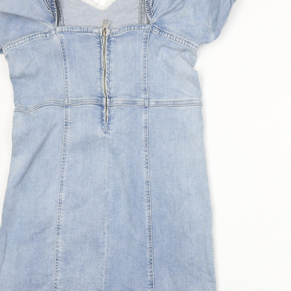 River Island Womens Blue  Denim A-Line  Size 16
