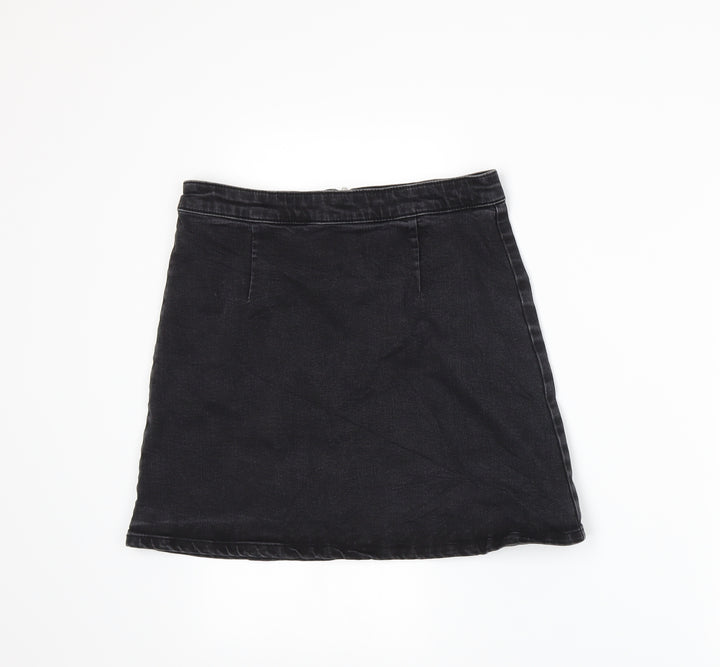 ASOS Womens Grey Denim A-Line Skirt Size 10