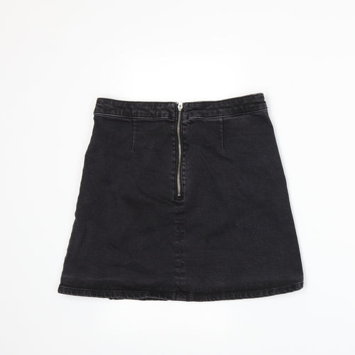 ASOS Womens Grey  Denim A-Line Skirt Size 10