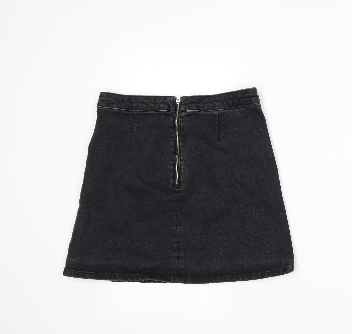 ASOS Womens Grey  Denim A-Line Skirt Size 10