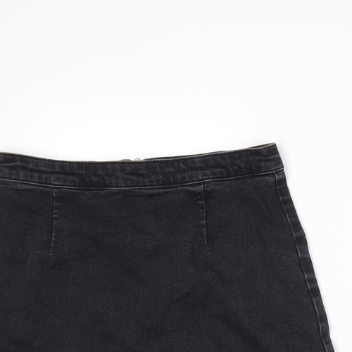ASOS Womens Grey  Denim A-Line Skirt Size 10
