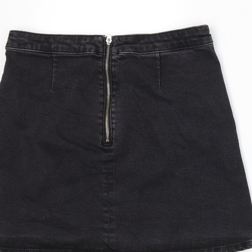 ASOS Womens Grey  Denim A-Line Skirt Size 10