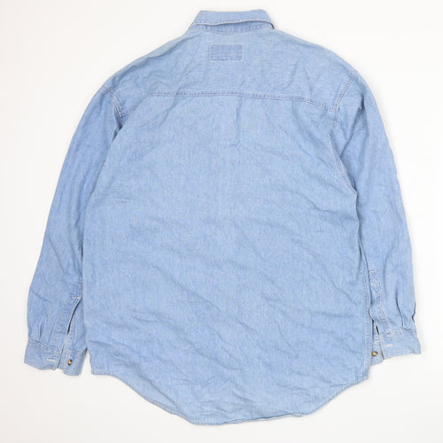 Zantos Mens Blue    Button-Up Size M