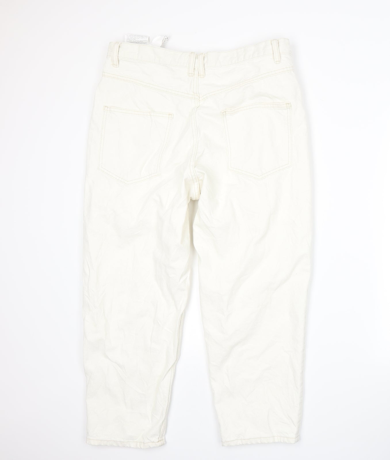 Zara Womens White   Cropped Jeans Size 16 L23 in