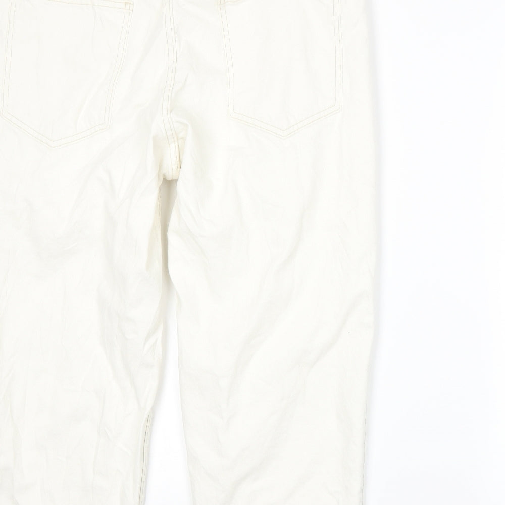 Zara Womens White   Cropped Jeans Size 16 L23 in