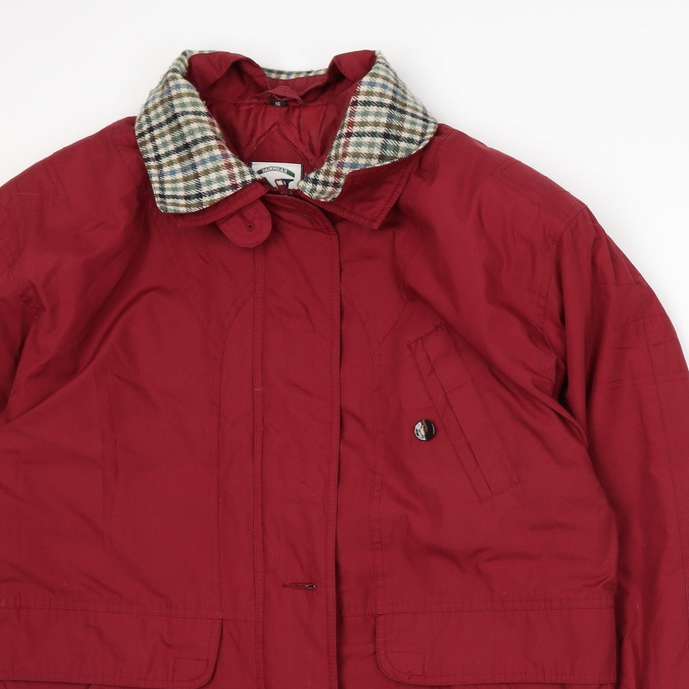 NuAge Womens Red   Rain Coat Coat Size 16