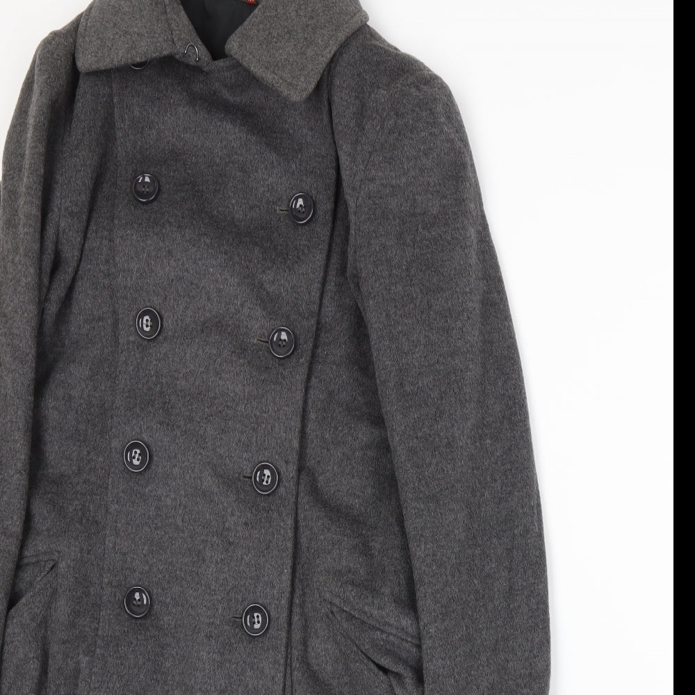Uniqlo Mens Grey   Overcoat Coat Size M