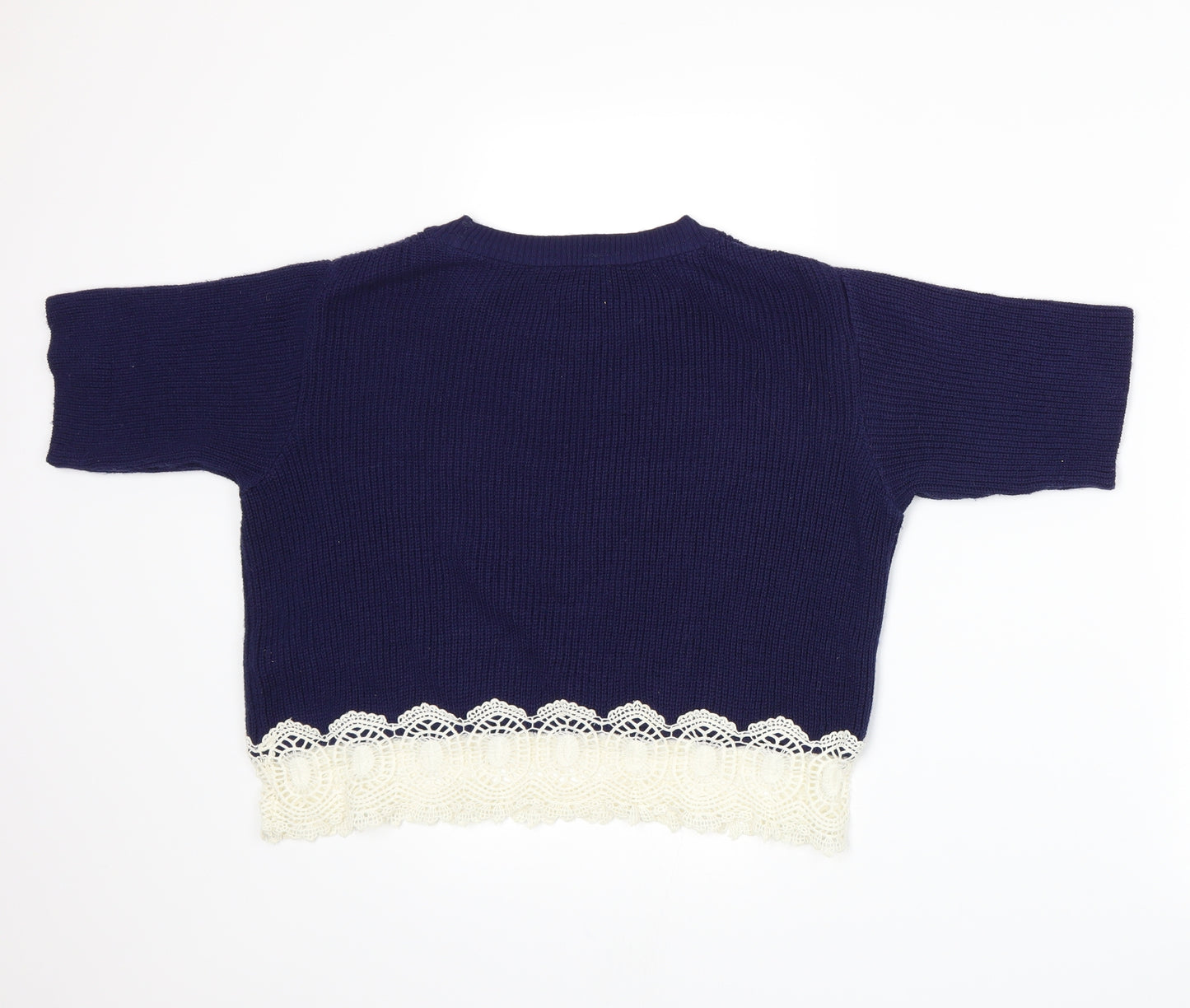 Topshop Womens Blue  Knit Pullover Jumper Size 6