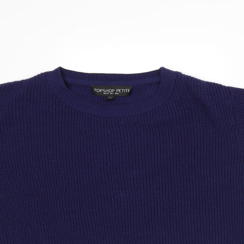 Topshop Womens Blue  Knit Pullover Jumper Size 6