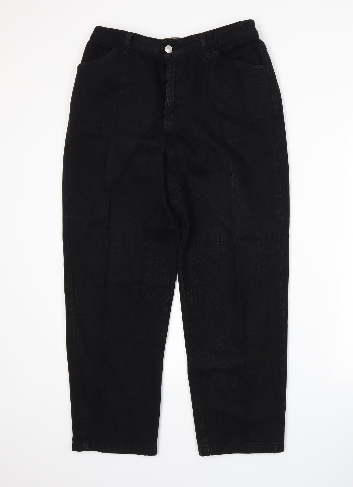 BHS Womens Black  Denim Straight Jeans Size 12 L26 in